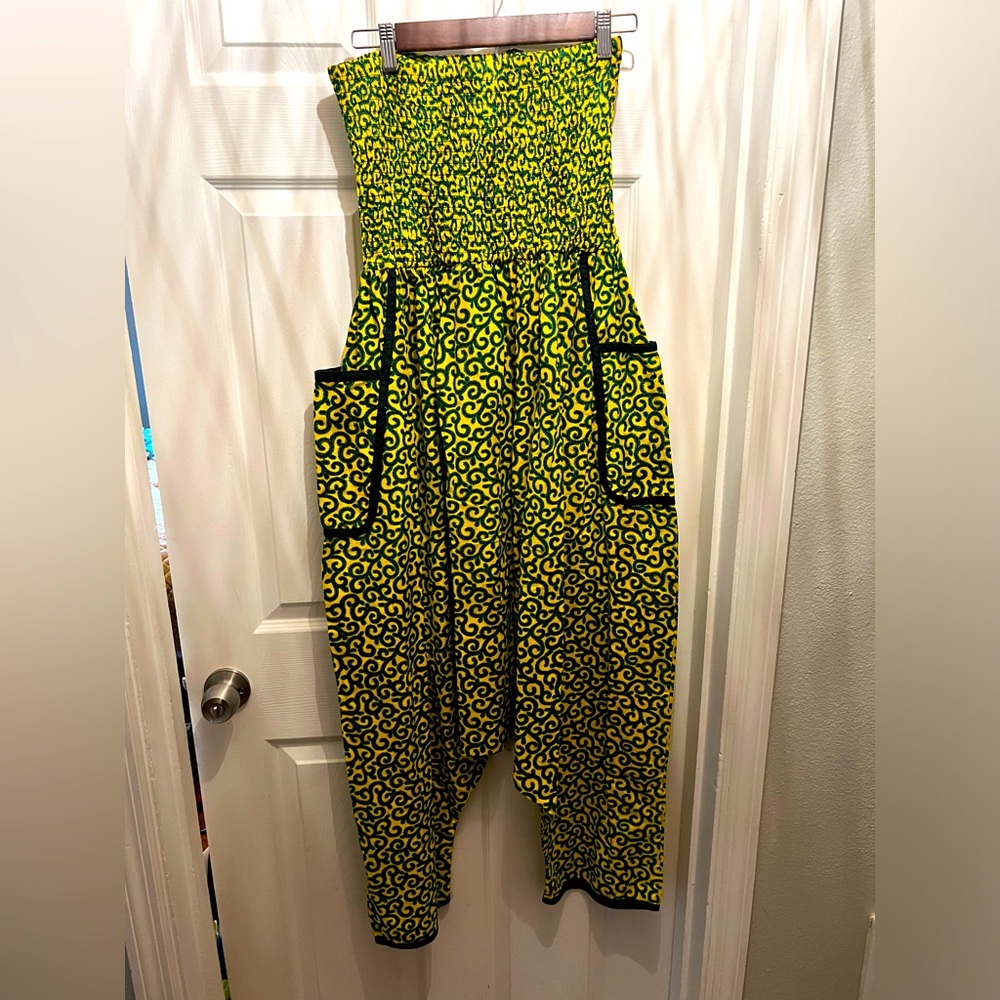 Colorful roomy jumpsuit. Great for outdoor festivals, parties, etc.